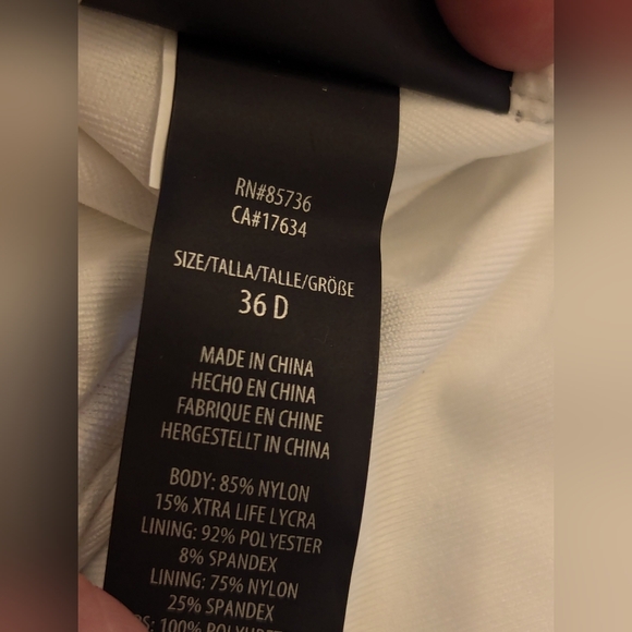 NWT COCO REEF RUFFLE BRA SIZED UNDERWIRE TANKINI TOP - BLUE/WHITE - 36D - Picture 3 of 7